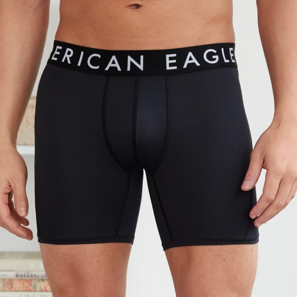 American Eagle Outfitters Men’s Black Performance Boxer Briefs pack of 5 xs